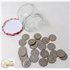 Image 1 : SMALL JAR OF ASSORTED 1960-1970 USA QUARTERS