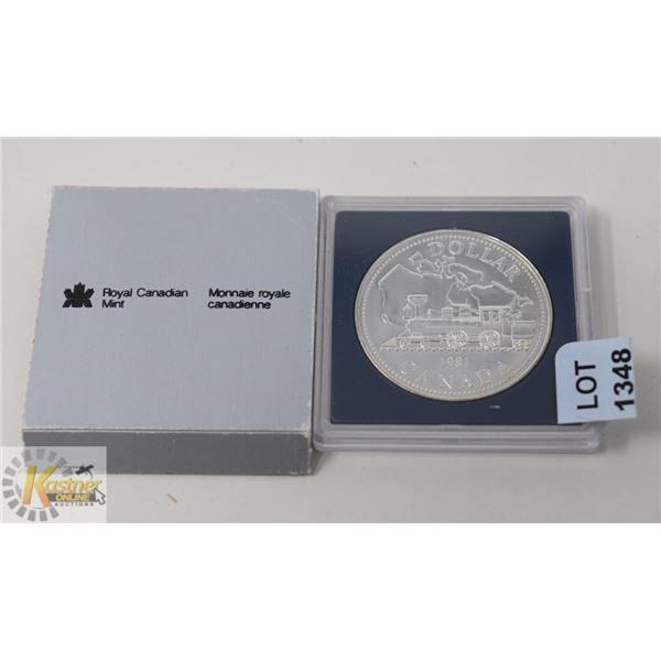 1981 CDN TRANS CANADA COMMEMORATIVE SILVER