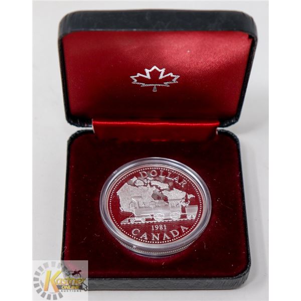 1981 CDN TRANS CANADA COMMEMORATIVE SILVER