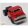 Image 3 : ANTIQUE TIN FRICTION RED DUALLY TRUCK W/ DUMP BOX