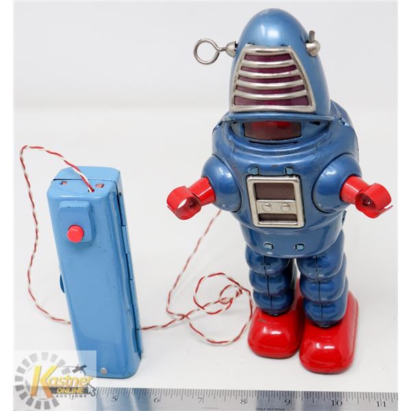 ANTIQUE PLANET ROBOT BATTERY OPERATED TIN SPACE
