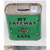 Image 1 : "MY SAFEWAY SAFE" TIN COIN BANK
