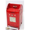 Image 1 : LINE MAR TOYS RED TIN MAILBOX COIN BANK - MADE IN