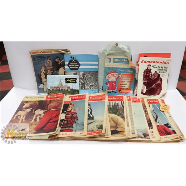 LARGE BOX OF VARIOUS LOCAL EDMONTON VINTAGE