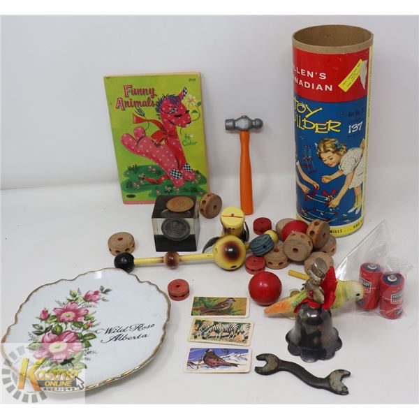 SMALL FLAT OF VARIOUS ESTATE ITEMS & COLLECTIBLES