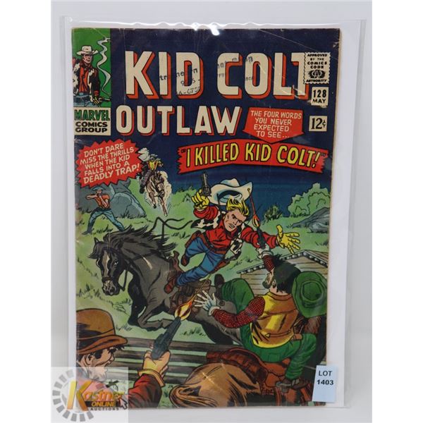 1966 MARVEL 12 CENT MAY NO. 128 KID COLT OUTLAW
