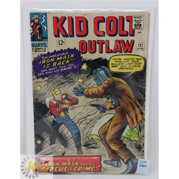 1966 MARVEL 12 CENT MAR NO. 127 KID COLT OUTLAW
