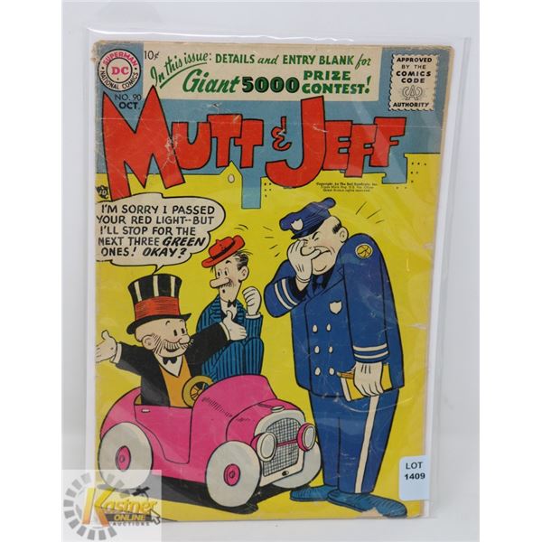 1956 DC COMICS 10 CENT OCT NO. 90 "MUTT & JEFF"