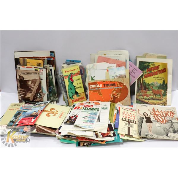 LARGE ESTATE BOX OF WORLD TOURISM PAMPHLETS,