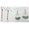 Image 1 : ESTATE 2 PAIRS OF 925 SILVER DROP EARRINGS