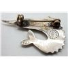 Image 5 : ESTATE 925 SILVER LOT OF ONYX FISH & FLOWER BROOCH