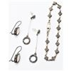 Image 2 : ESTATE 925 SILVER BRACELET/EARRINGS LOT.