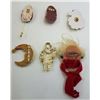 Image 2 : LOT OF 6 RARE WHIMSICAL SANTA CLAUS BROOCH/PINS