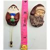 Image 4 : LOT OF 6 RARE WHIMSICAL SANTA CLAUS BROOCH/PINS