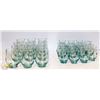Image 1 : 27PC SET OF 1970'S BLUE TEMPERED GLASS DRINKING