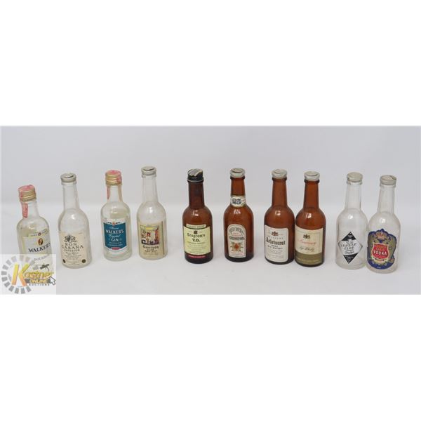 SMALL FLAT OF VINTAGE AIRPLANE SIZE EMPTY LIQUOR