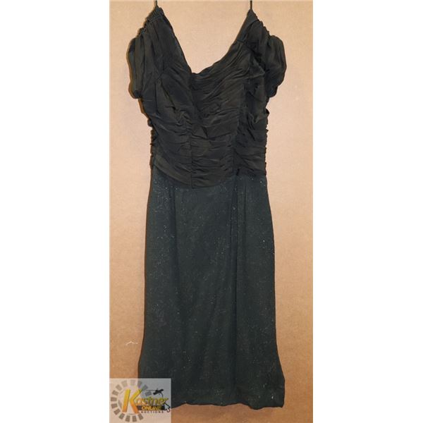 1960'S BLACK SEQUENCE WITH RUCHED