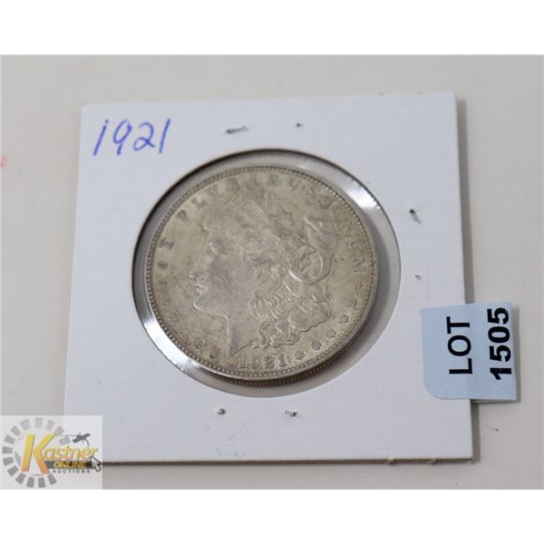 1921 USA MORGAN SILVER ONE DOLLAR COIN