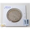 Image 1 : 1922 USA PEACE SILVER ONE DOLLAR COIN