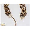 Image 2 : 16" VINTAGE ESTATE GOLD/ BROWN TONE 4 STRAND