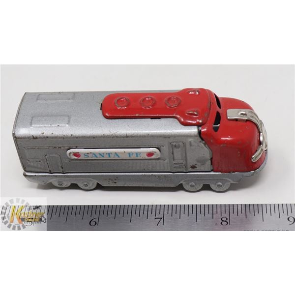 1950'S SANTA FE LOCOMOTIVE TRAIN TIN FRICTION TOY-