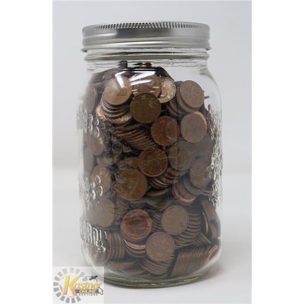 1LTR MASON JAR FULL OF "CRACKED SAFE" ASSORTED