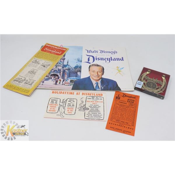 RETRO DISNEYLAND LOT; DISNEYLAND GUIDE/ INFO