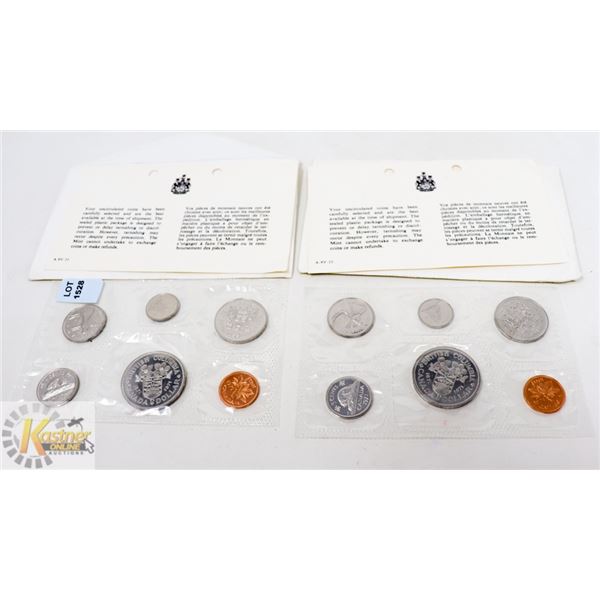 LOT OF 2- 1971 CANADA B.C. CENTENNIAL UNCIRC.