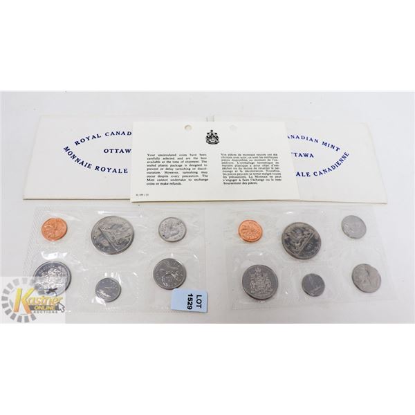 LOT OF 2- 1972 CANADA UNCIRC. 6PC SPECIMEN SETS