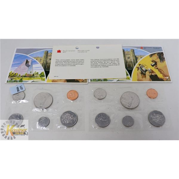 LOT OF 2- 1981 CANADA UNCIRC. 6PC SPECIMEN SETS