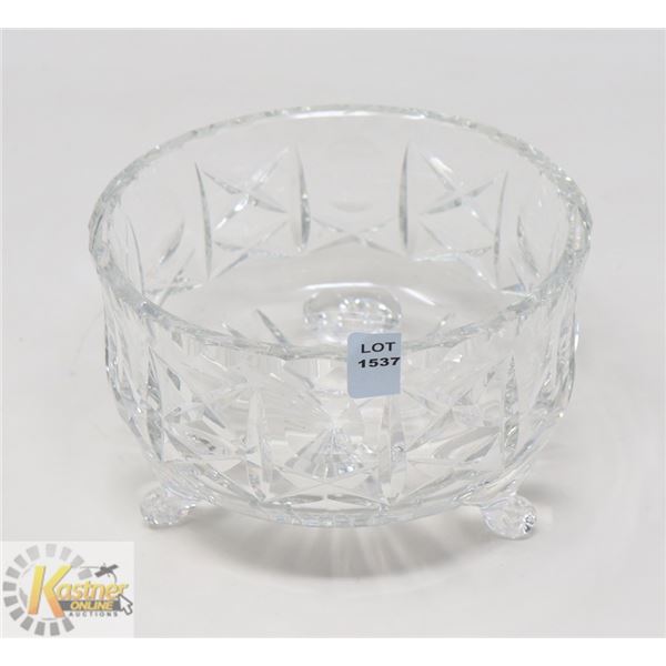 6" BOHEMIAN CRYSTAL GLASS CUT PATTERNED