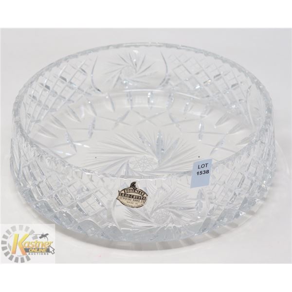 9.5" GENUINE HAND CUT BOHEMIAN LEAD CRYSTAL