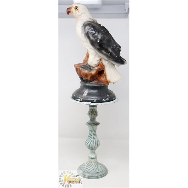 ESTATE 13" EAGLE CANDLE ON BLUE PEDESTAL