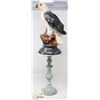 Image 1 : ESTATE 13" EAGLE CANDLE ON BLUE PEDESTAL
