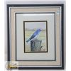 Image 1 : 16" X 14" FRAMED "MOUNTAIN BLUEBIRD" BY EDGAR