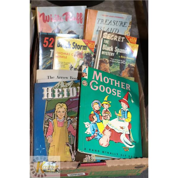 FLAT OF VINTAGE YOUTH STORY BOOKS & LITERATURE
