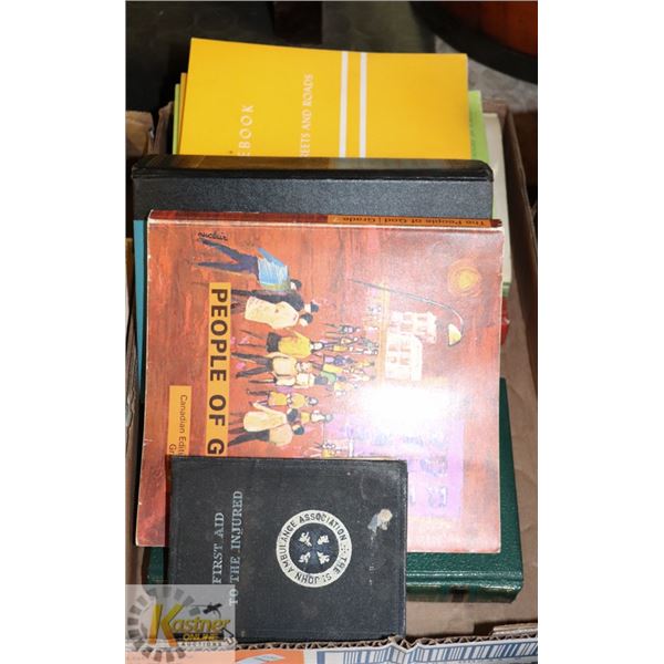 FLAT OF VINTAGE EDUCATIONAL BOOKS