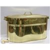 Image 1 : LARGE BRASS FINISH ANTIQUE BOILER TUB W/ LID
