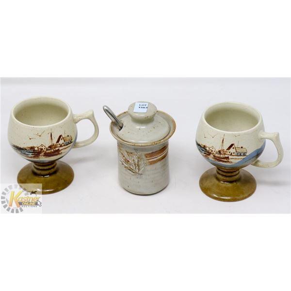 3PC ASSORTED JAPANESE & CANADIAN MADE STONEWARE