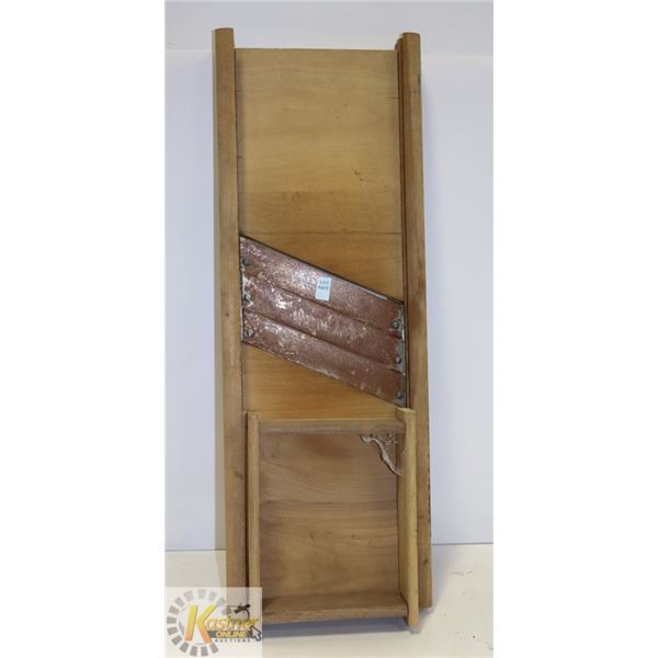 ANTIQUE WOODEN CABBAGE CUTTER