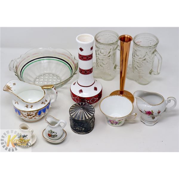 LARGE ESTATE FLAT OF COLLECTIBLE GLASSWARE &