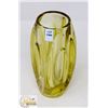 Image 1 : SKLO UNION 8" YELLOW HUE GLASS VASE