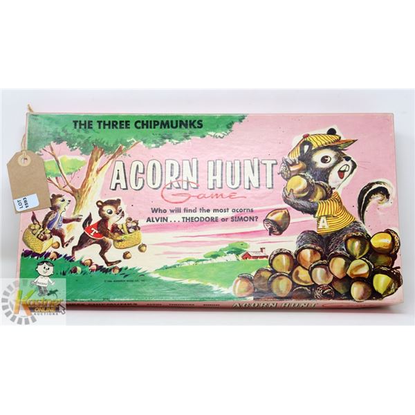 1960 HASBRO "THE THREE CHIPMUNKS" ACORN HUNT GAME