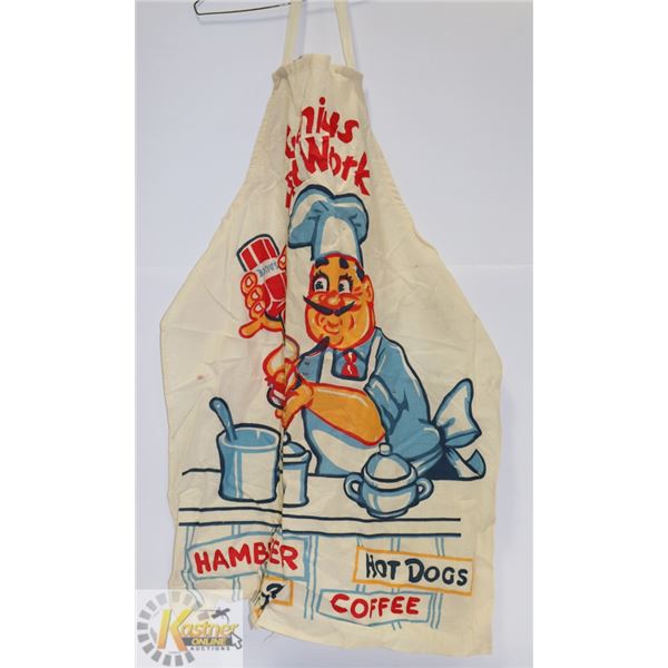 RETRO "GENIUS AT WORK" COOKING APRON