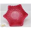 Image 2 : VINTAGE PINK THUMBNAIL PRINT GLASS BOWL