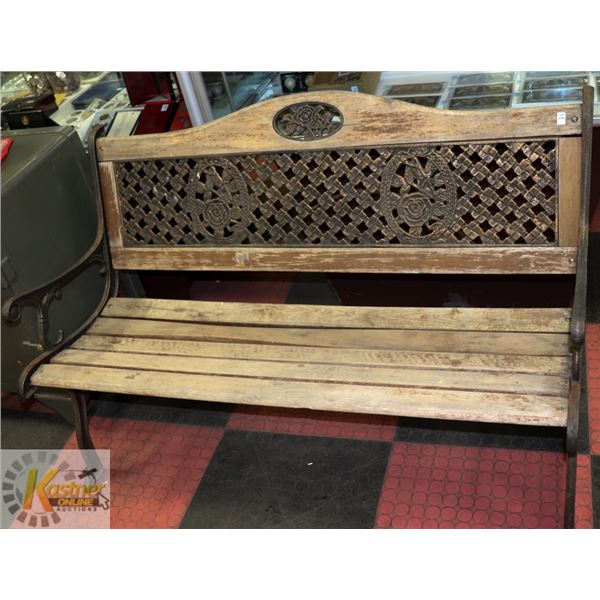 ESTATE WOOD/ IRON GARDEN BENCH
