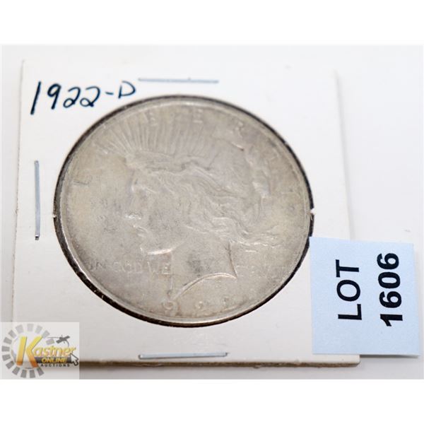 1922-D USA PEACE SILVER DOLLAR
