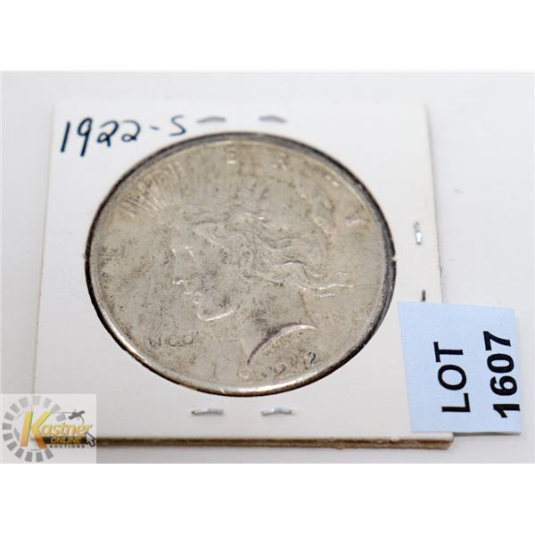 1922-S USA PEACE SILVER DOLLAR