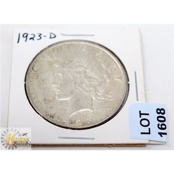 1923-D USA PEACE SILVER DOLLAR