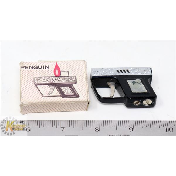 PENGUIN VINTAGE MINI PISTOL LIGHTER W/ MOTHER